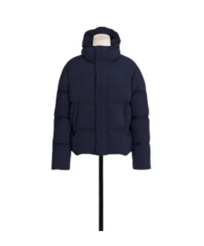 Dior Cd Icon Hooded Quilted Down Jacket In Blue