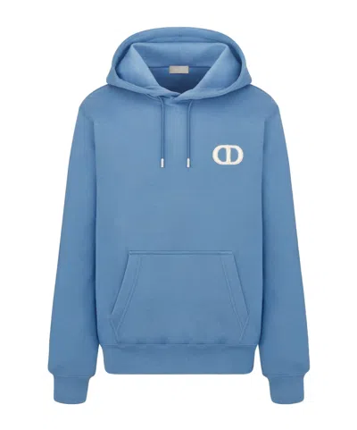 Dior Cd Icon Hooded Sweatshirt In Blue