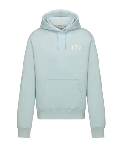 Dior Cd Icon Hooded Sweatshirt In Blue