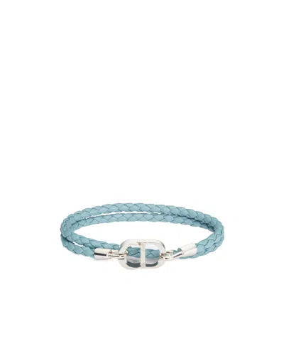 Dior Cd Icon Knitted Bracelet In Blue