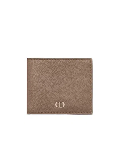 Dior Cd Icon Logo Wallet In Brown