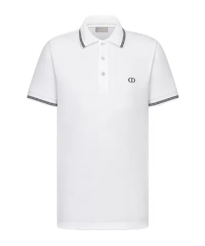 Dior Cd Icon Polo Shirt In White