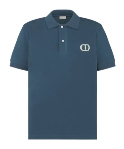 Dior Cd Icon Polo Shirt In Blue