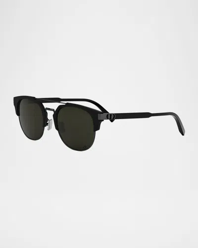 Dior Cd Icon R1u Sunglasses In Matte Black Green
