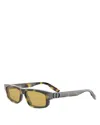Dior Cd Icon Rectangle Sunglasses, 55mm In Brown