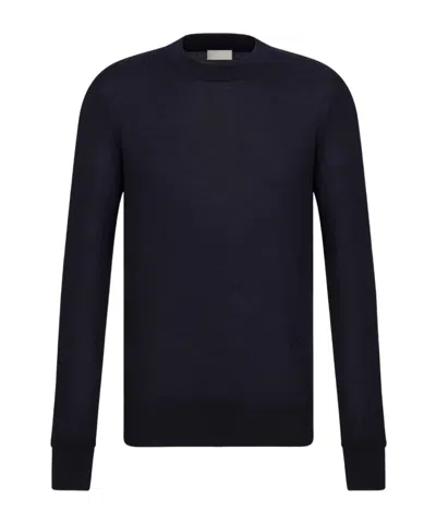 Dior Cd Icon Round-neck Sweater In Black