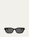 Dior Cd Icon S1i 54mm Geometric Sunglasses In Shiny Black  / Smoke
