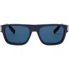 Dior Cd Icon S3i 55mm Square Sunglasses In Blue