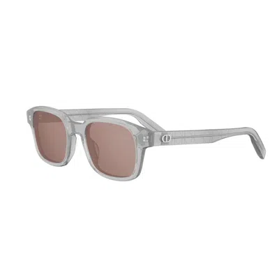 Dior Cd Icon S4f Bordeaux Gradient Square Men's Sunglasses Dm40172f 20t 53 In Gray