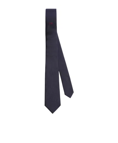 Dior Cd Icon Silk Tie In Blue