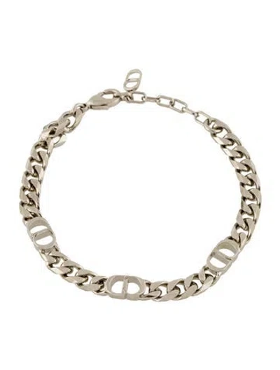 Pre-owned Dior Cd Icon Thin Chain Link Bracelet, 8.75" In Multi