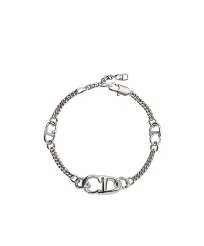 Dior Cd Icon Thin Chain Link Bracelet In Neutral