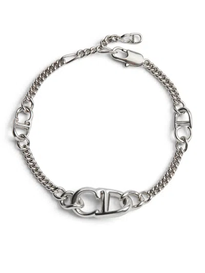 Dior Cd Icon Thin Link Bracelet In Silver