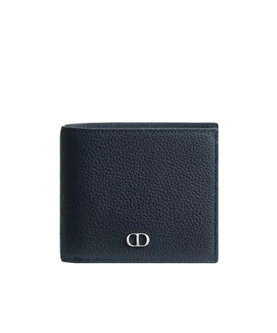 Dior Cd Icon Wallet With Coin Pocket In Blue
