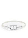 Dior Cd Icon Woven Leather Bracelet In Neutral