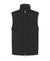Dior High Collar Sleeveless Coat Side Pockets In Black