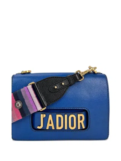 Pre-owned Dior Cd J'a Leather Cross Body Bag In Blue