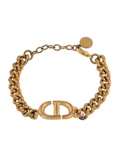 Pre-owned Dior Cd Link Bracelet, 7.5" In Multicolor