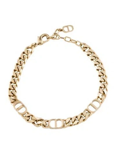 Pre-owned Dior Cd Link Bracelet, 9" In Multi