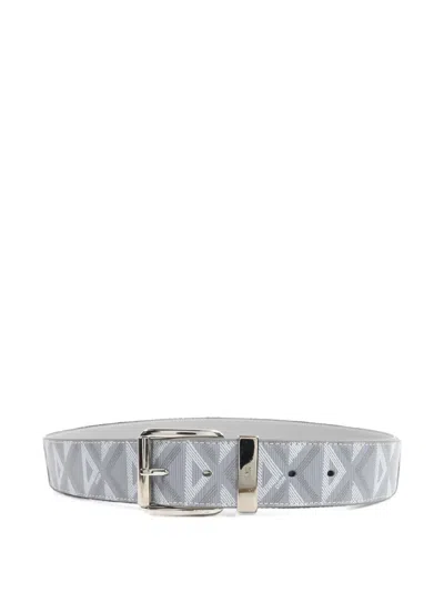 Pre-owned Dior Cd Logo Buckle Belt In Grey