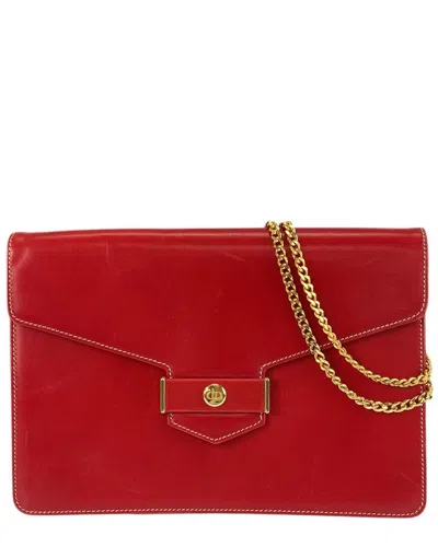 Dior Cd Logo Chain Shoulder Bag (authentic Pre-loved) In Red