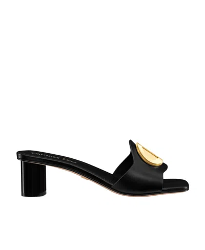 Dior Cd Logo High-heeled Sandals In Black