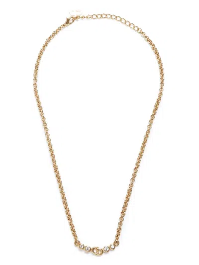 Pre-owned Dior Cd-logo Necklace In Gold