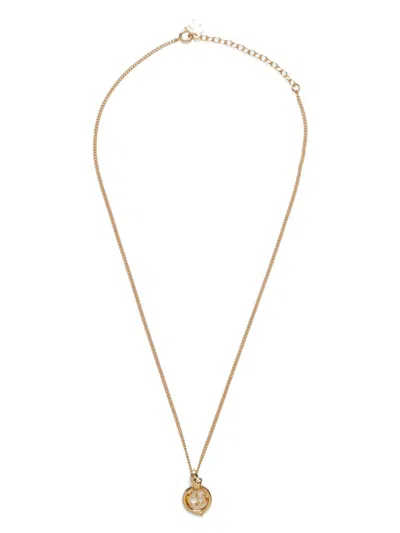 Pre-owned Dior Cd Logo Necklace In Gold