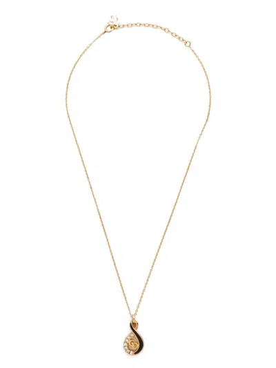 Pre-owned Dior Cd Logo Necklace In Gold