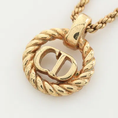 Dior Cd Logo Necklace Gp Gold