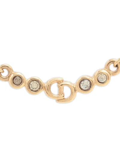 Pre-owned Dior Cd-logo Pendant Necklace In Gold