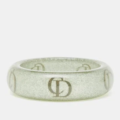 Pre-owned Dior Cd Logo Resin Bangle Bracelet