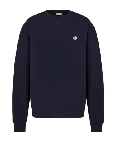 Dior Cd Long-sleeved Sweater With Large Profile In Blue