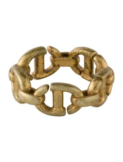 Pre-owned Dior Cd Navy Band Ring In Multi