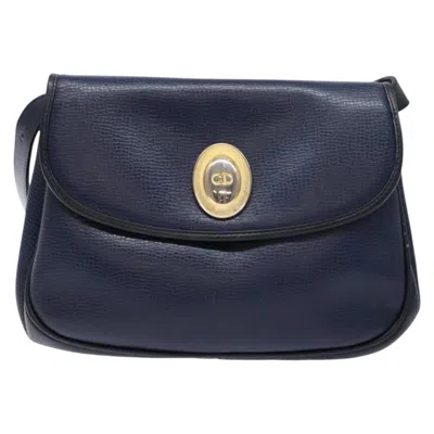 Pre-owned Dior Cd Navy Leather Shoulder Bag ()
