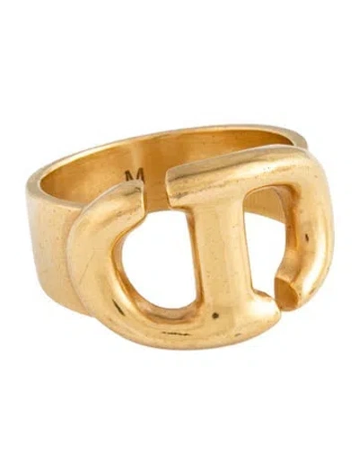 Pre-owned Dior Cd Navy Ring In Multicolor