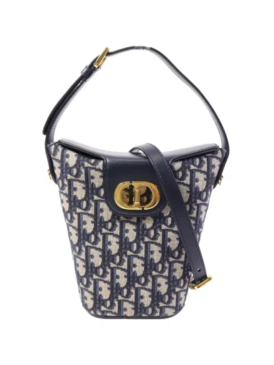 Pre-owned Dior Cd Oblique Shoulder Bag In Blue