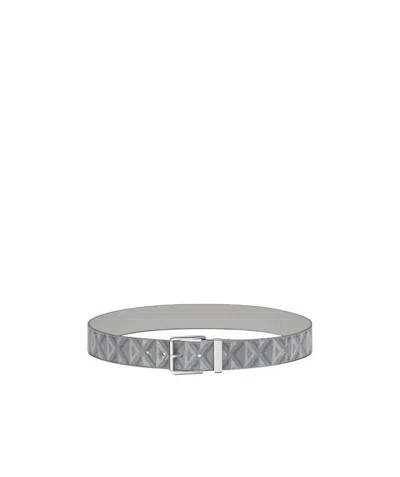Dior Cd Pattern Belt In Gray