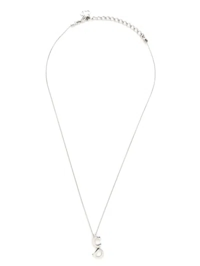 Pre-owned Dior Cd Pendant Necklace In 银色