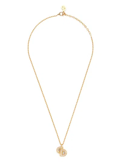 Pre-owned Dior Cd Pendant Necklace In 金色