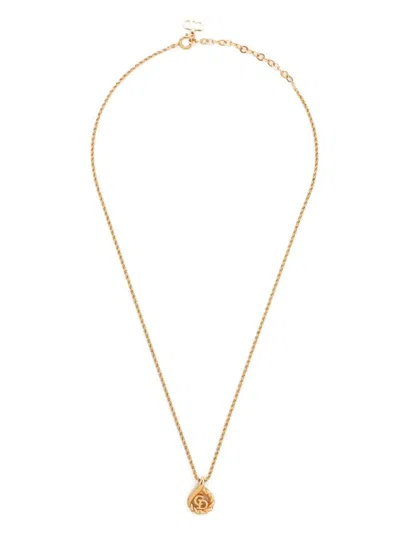 Pre-owned Dior Cd-pendant Necklace In 金色