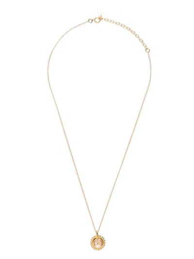 Pre-owned Dior Cd Pendant Necklace In Gold