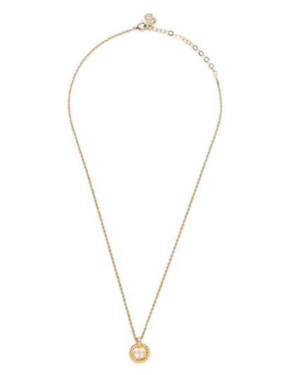 Pre-owned Dior Cd Pendant Necklace In Gold