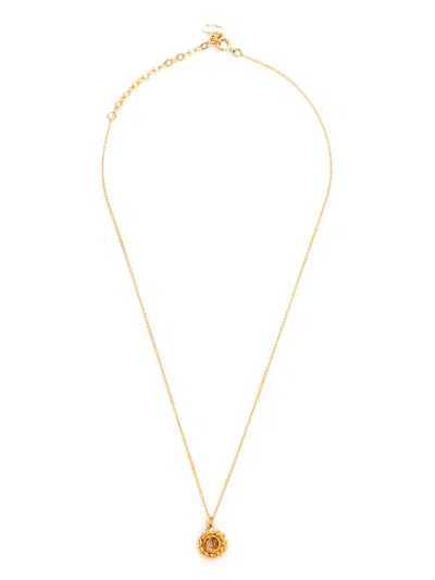 Pre-owned Dior Cd Pendant Necklace In Gold