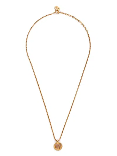 Pre-owned Dior Cd Pendant Necklace In Gold