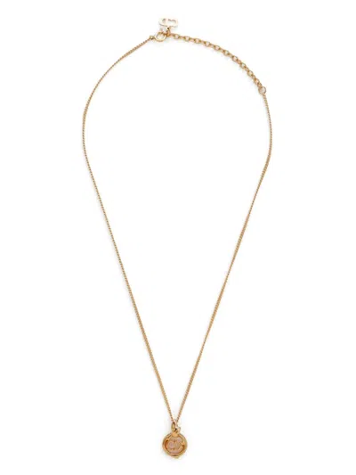 Pre-owned Dior Cd Pendant Necklace In Gold