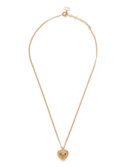 Pre-owned Dior Cd-pendant Necklace In Gold