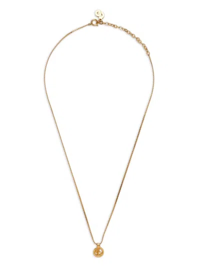 Pre-owned Dior Cd-pendant Necklace In Gold