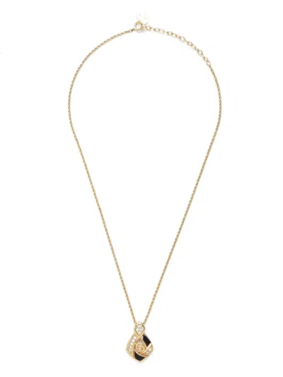 Pre-owned Dior Cd-pendant Necklace In Gold