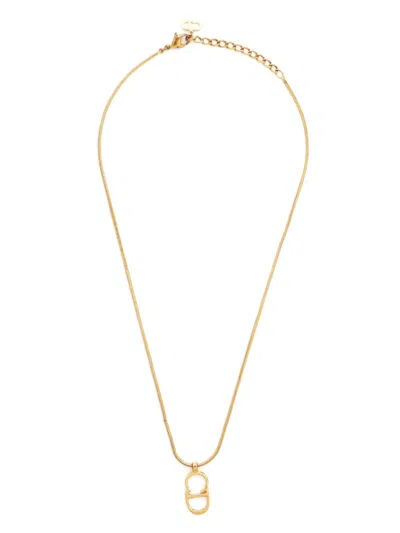 Pre-owned Dior Cd Pendant Necklace In Gold